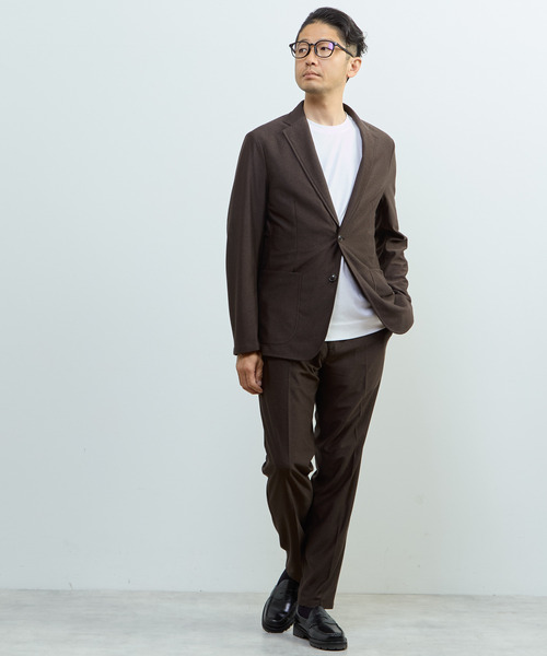 MEN'S MELROSE(メンズメルローズ)の「トラベストジャージイージーパンツ(セットアップ可)(スラックス・メンズ・ブラック/ブラウン/グレー・3/2/4)」の13枚目の写真