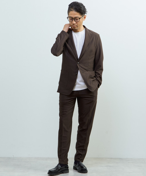 MEN'S MELROSE(メンズメルローズ)の「トラベストジャージイージーパンツ(セットアップ可)(スラックス・メンズ・ブラック/ブラウン/グレー・3/2/4)」の14枚目の写真
