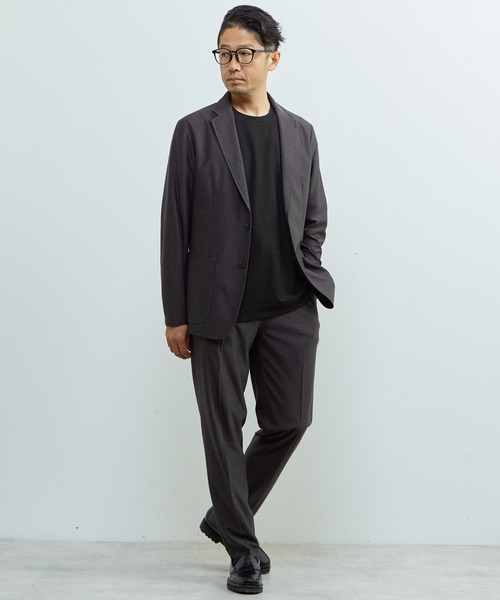 MEN'S MELROSE(メンズメルローズ)の「トラベストジャージイージーパンツ(セットアップ可)(スラックス・メンズ・ブラック/ブラウン/グレー・3/2/4)」の18枚目の写真