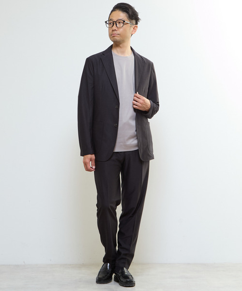 MEN'S MELROSE(メンズメルローズ)の「トラベストジャージイージーパンツ(セットアップ可)(スラックス・メンズ・ブラック/ブラウン/グレー・3/2/4)」の21枚目の写真