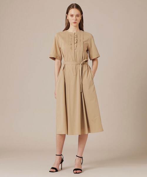 MACKINTOSH LONDON（マッキントッシュ ロンドン）の「【eclat5月号掲載】コットンナイロンストレッチワンピース（ワンピース・レディース・ネイビー/ベージュ系その他5・40/38）」の5枚目の写真