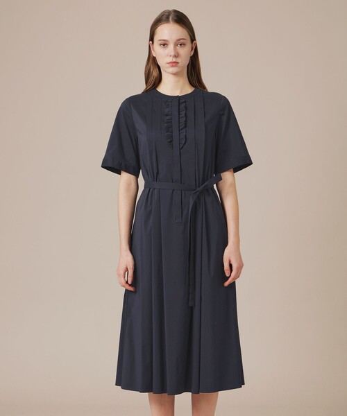 MACKINTOSH LONDON（マッキントッシュ ロンドン）の「【eclat5月号掲載】コットンナイロンストレッチワンピース（ワンピース・レディース・ネイビー/ベージュ系その他5・40/38）」の7枚目の写真