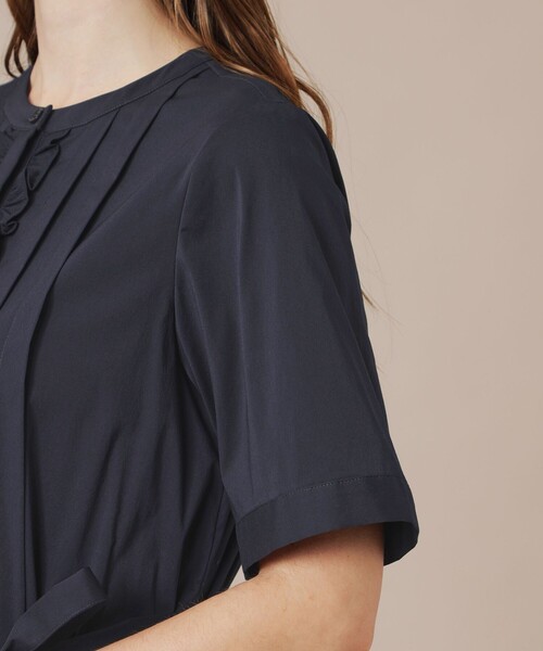 MACKINTOSH LONDON（マッキントッシュ ロンドン）の「【eclat5月号掲載】コットンナイロンストレッチワンピース（ワンピース・レディース・ネイビー/ベージュ系その他5・40/38）」の11枚目の写真