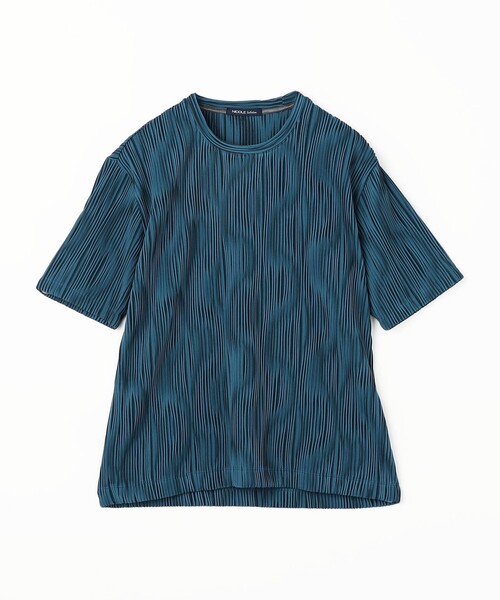 NICOLE selection(ニコルセレクション)の「ウェーブタックジャカードクルーネックカットソー(Tシャツ/カットソー・メンズ・ネイビー/ブラック/ホワイト/グレー/ブルー・M/L/XL)」の20枚目の写真