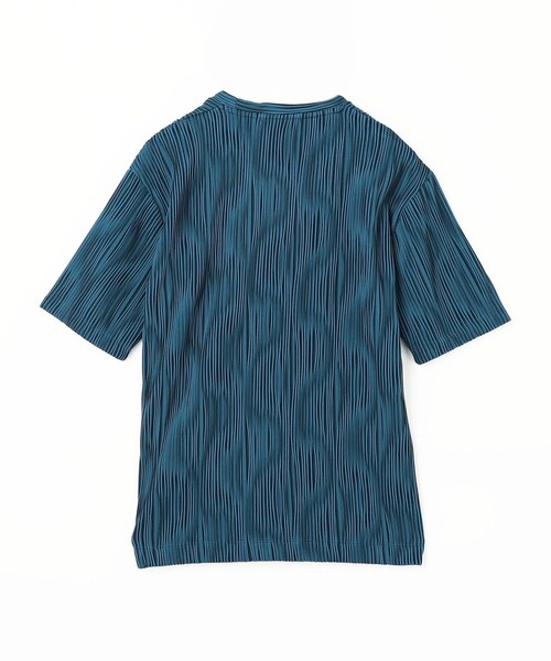 NICOLE selection(ニコルセレクション)の「ウェーブタックジャカードクルーネックカットソー(Tシャツ/カットソー・メンズ・ネイビー/ブラック/ホワイト/グレー/ブルー・M/L/XL)」の22枚目の写真