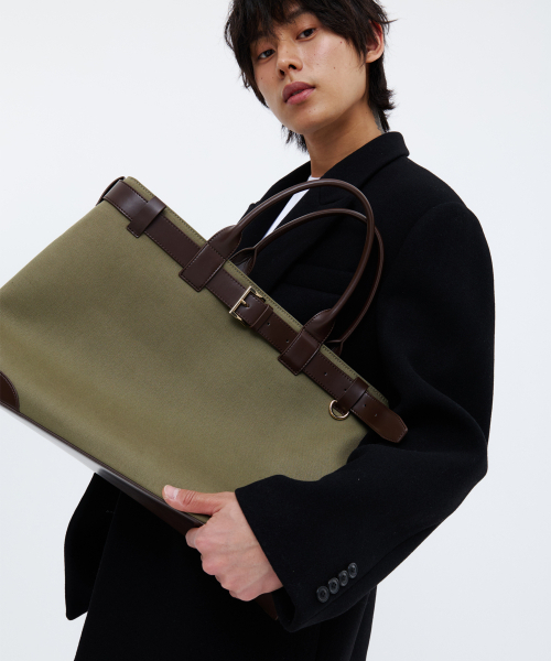 NONOVERSTIC(ノンオーバースティック)の「Khaki Field Bag (XL)(トートバッグ・レディース・その他・FREE)」の1枚目の写真