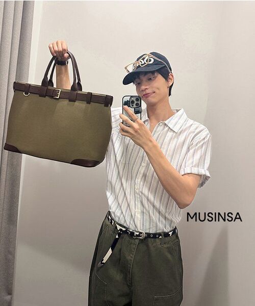 NONOVERSTIC(ノンオーバースティック)の「Khaki Field Bag (XL)(トートバッグ・レディース・その他・FREE)」の9枚目の写真
