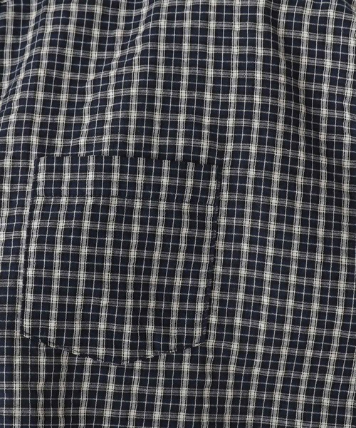one'sterrace(ワンズテラス)の「リップル加工 チェック柄前開きブラウス(シャツ/ブラウス・レディース・アイボリー系8/オレンジ系その他5/ネイビー系5・02)」の13枚目の写真