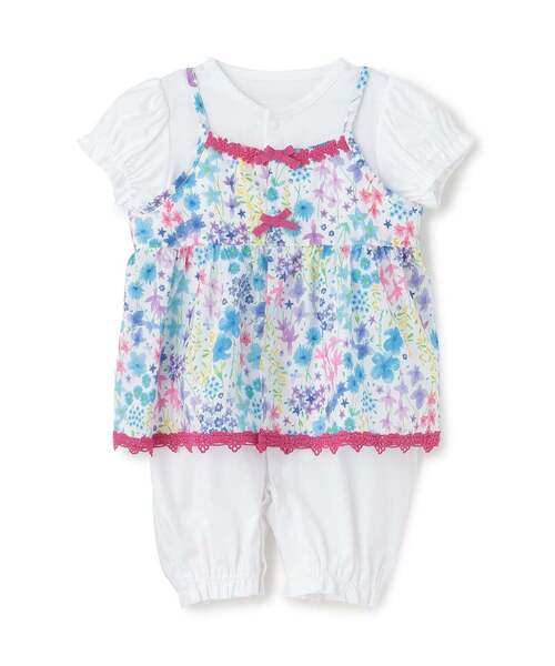 Resort Floral チュニック＋半袖2WAYオール