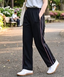 【K-SWISS/ケースイス】ブリスターレングスパンツ股下６２ｃｍ/ジャージ ロングパンツ サイドライン ストレート ウエストゴム イージー スポーツ 春夏秋