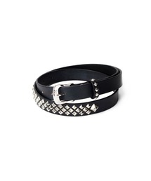 CALEE（キャリー）の「STUDS LEATHER NARROW BELT（ベルト）」