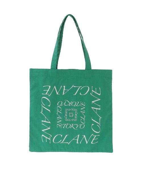 CLANE(クラネ)の「GRAPHIC TOTE BAG(トートバッグ・レディース・グリーン/ブラウン/アイボリー/ブラック・F)」の4枚目の写真