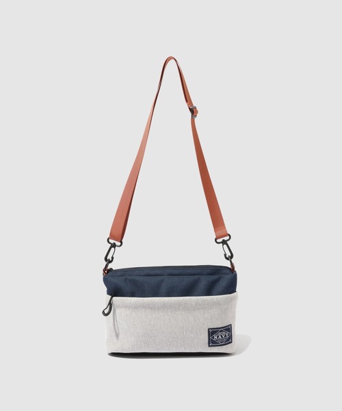NAVY(ネイビー)の「【NAVY / ネイビー】スウェット切り替え 2WAY ショルダーバッグ(ショルダーバッグ・メンズ・グレー/チャコールグレー/ブラック・FREE)」の1枚目の写真