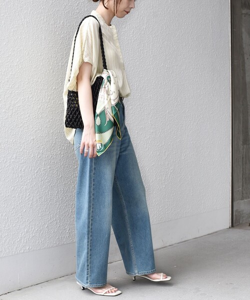SHIPS Colors(シップス カラーズ)の「SHIPS Colors:〈手洗い可能〉ナイロンレーヨン ストライプ シャツ◇(シャツ/ブラウス・レディース・ナチュラル/ブラウン/ブラック・ONE SIZE)」の11枚目の写真