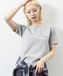 NAUTICA/ノーティカ Essential タイトフィット S/S ヘンリーネックTシャツ