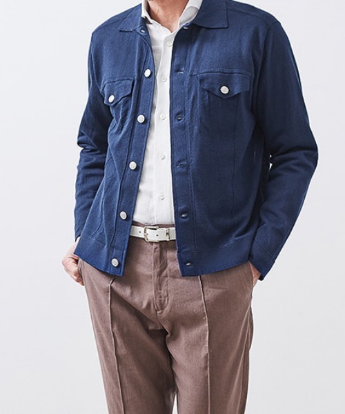g-stage(ジーステージ)の「【JN】【it】【g-stage】ギマニットウォッシャブル 軽量 Gジャン(その他アウター・メンズ・ネイビー・48/50)」の1枚目の写真