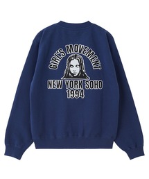 ARCH LOGO AND FACE PATCH SWEATSHIRT