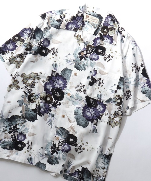 SITRY（シトリー）の「2026SS Rayon Aloha Shirt/レーヨン アロハシャツ 総柄シャツ オープンカラーシャツ（シャツ/ブラウス・メンズ・ホワイト系その他/ブラック系その他/グレー系その他/グリーン系その他/ブルー系その他/ホワイト系その他2/ホワイト系その他3/ホワイト系その他4/ホワイト系その他5/ホワイト系その他6/ホワイト系その他7/ブラック系その他2/ブラック系その他3/ブラック系その他4/ブラック系その他5/ブラック系その他6/ブラック系その他7/グリーン系その他2/ブルー系その他2/ブラック系・LL/M/L）」の4枚目の写真
