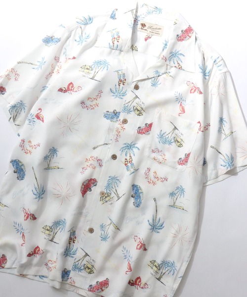 SITRY（シトリー）の「2026SS Rayon Aloha Shirt/レーヨン アロハシャツ 総柄シャツ オープンカラーシャツ（シャツ/ブラウス・メンズ・ホワイト系その他/ブラック系その他/グレー系その他/グリーン系その他/ブルー系その他/ホワイト系その他2/ホワイト系その他3/ホワイト系その他4/ホワイト系その他5/ホワイト系その他6/ホワイト系その他7/ブラック系その他2/ブラック系その他3/ブラック系その他4/ブラック系その他5/ブラック系その他6/ブラック系その他7/グリーン系その他2/ブルー系その他2/ブラック系・LL/M/L）」の7枚目の写真