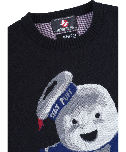 MEDICOM TOY(メディコムトイ)の「MLE × GHOSTBUSTERS STAY PUFT MARSHMALLOW MAN CREW NECK SWEATER(ニット/セーター・メンズ・ブラック・LARGE/MEDIUM)」の2枚目の写真
