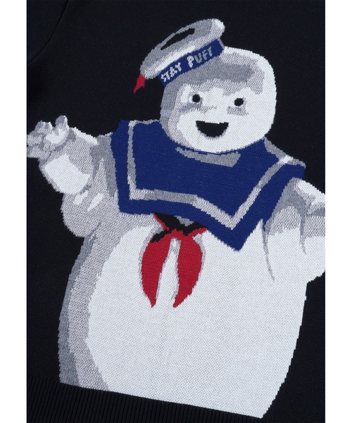 MEDICOM TOY(メディコムトイ)の「MLE × GHOSTBUSTERS STAY PUFT MARSHMALLOW MAN CREW NECK SWEATER(ニット/セーター・メンズ・ブラック・LARGE/MEDIUM)」の3枚目の写真