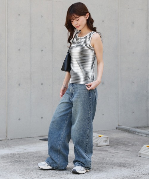 U.S. POLO ASSN.(ユーエスポロアッスン)の「【U.S. POLO ASSN./ユーエスポロアッスン】2WAY ヘンリーネックタンクトップ(タンクトップ・レディース・ネイビー/ブラック系その他/ピンク系その他・M/L/LL)」の10枚目の写真