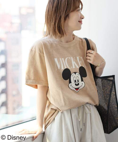 JOURNAL STANDARD relume(ジャーナルスタンダード レリューム)の「《WEB・一部店舗限定》《追加2》別注【GOOD ROCK SPEED】<MICKEY MOUSE>:Tシャツ(Tシャツ/カットソー・レディース・ブラック系その他/ベージュ・MEDIUM)」の2枚目の写真