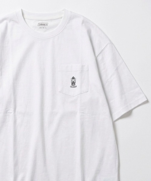 COLEMAN(コールマン)の「2026SS Coleman/コールマン オーバーサイズ ミニランタン刺繍 ポケット付半袖Tシャツ レディース メンズ(Tシャツ/カットソー・メンズ・チャコール/ライトグレー/カーキ/ブラック/ピンク/ホワイト・M/LL/L)」の2枚目の写真