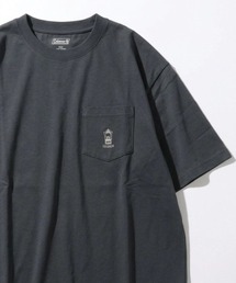 2026SS Coleman/コールマン オーバーサイズ ミニランタン刺繍 ポケット付半袖Tシャツ レディース メンズ