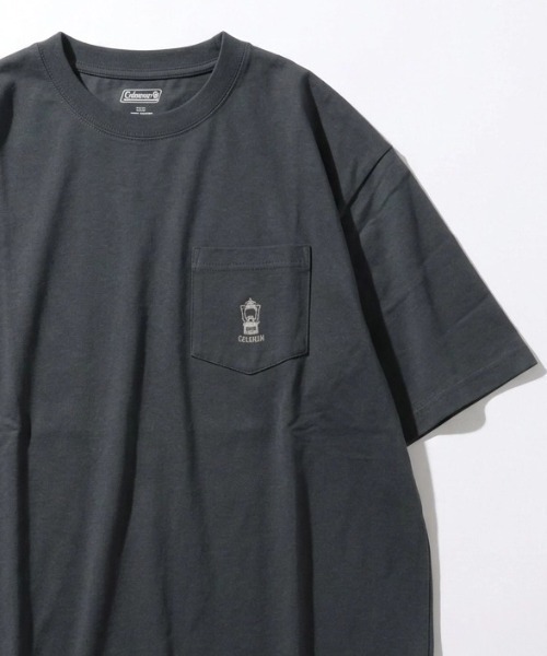 COLEMAN(コールマン)の「2026SS Coleman/コールマン オーバーサイズ ミニランタン刺繍 ポケット付半袖Tシャツ レディース メンズ(Tシャツ/カットソー・メンズ・チャコール/ライトグレー/カーキ/ブラック/ピンク/ホワイト・M/LL/L)」の4枚目の写真