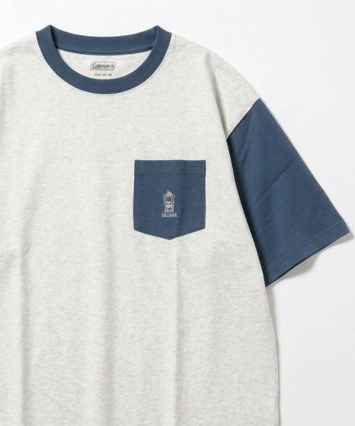 COLEMAN(コールマン)の「2026SS Coleman/コールマン オーバーサイズ ミニランタン刺繍 ポケット付半袖Tシャツ レディース メンズ(Tシャツ/カットソー・メンズ・チャコール/ライトグレー/カーキ/ブラック/ピンク/ホワイト・M/LL/L)」の3枚目の写真