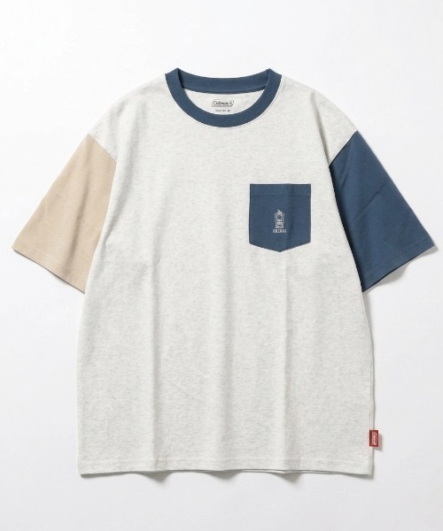COLEMAN(コールマン)の「2026SS Coleman/コールマン オーバーサイズ ミニランタン刺繍 ポケット付半袖Tシャツ レディース メンズ(Tシャツ/カットソー・メンズ・チャコール/ライトグレー/カーキ/ブラック/ピンク/ホワイト・M/LL/L)」の7枚目の写真