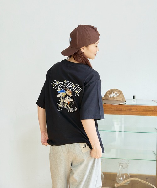 kaoyorinakami(カオヨリナカミ)の「star punch bike tee / スターパンチバイクTシャツ(Tシャツ/カットソー・メンズ・ブラック/グリーン/ホワイト・X-LARGE/MEDIUM/SMALL/LARGE)」の2枚目の写真