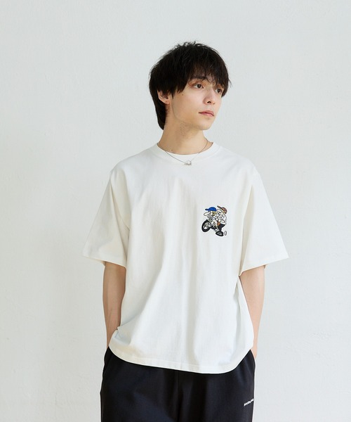 kaoyorinakami(カオヨリナカミ)の「star punch bike tee / スターパンチバイクTシャツ(Tシャツ/カットソー・メンズ・ブラック/グリーン/ホワイト・X-LARGE/MEDIUM/SMALL/LARGE)」の11枚目の写真