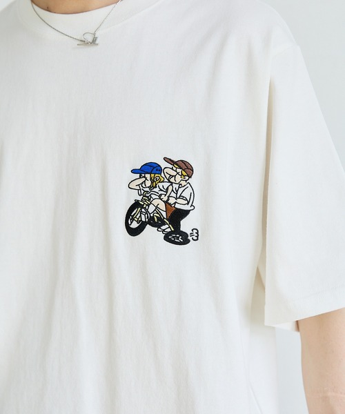kaoyorinakami(カオヨリナカミ)の「star punch bike tee / スターパンチバイクTシャツ(Tシャツ/カットソー・メンズ・ブラック/グリーン/ホワイト・X-LARGE/MEDIUM/SMALL/LARGE)」の5枚目の写真