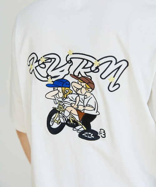 kaoyorinakami(カオヨリナカミ)の「star punch bike tee / スターパンチバイクTシャツ(Tシャツ/カットソー・メンズ・ブラック/グリーン/ホワイト・X-LARGE/MEDIUM/SMALL/LARGE)」の4枚目の写真