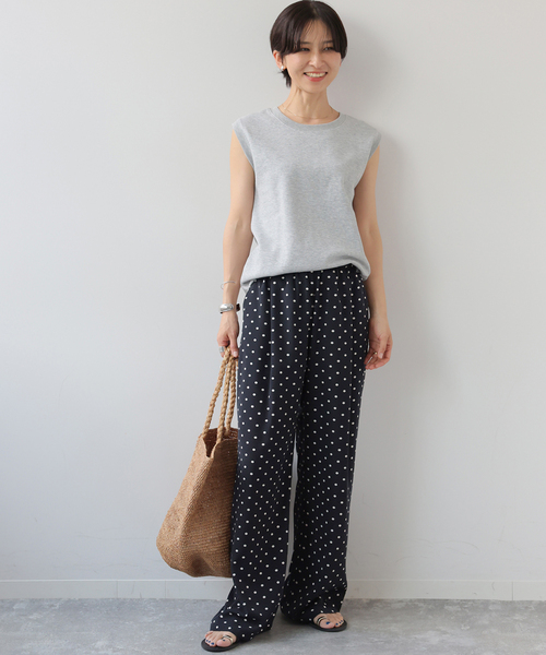 JOURNAL STANDARD relume（ジャーナルスタンダード　レリューム）の「《追加》ランダムドットイージーパンツ（その他パンツ・レディース・ブラック/ブラウン・FREE）」の3枚目の写真