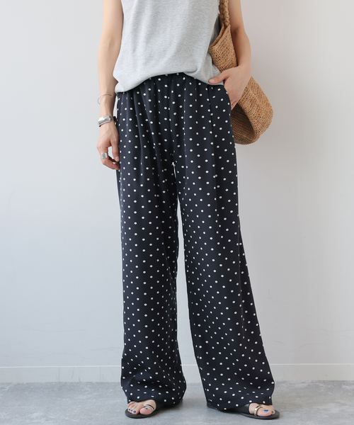 JOURNAL STANDARD relume（ジャーナルスタンダード　レリューム）の「《追加》ランダムドットイージーパンツ（その他パンツ・レディース・ブラック/ブラウン・FREE）」の7枚目の写真