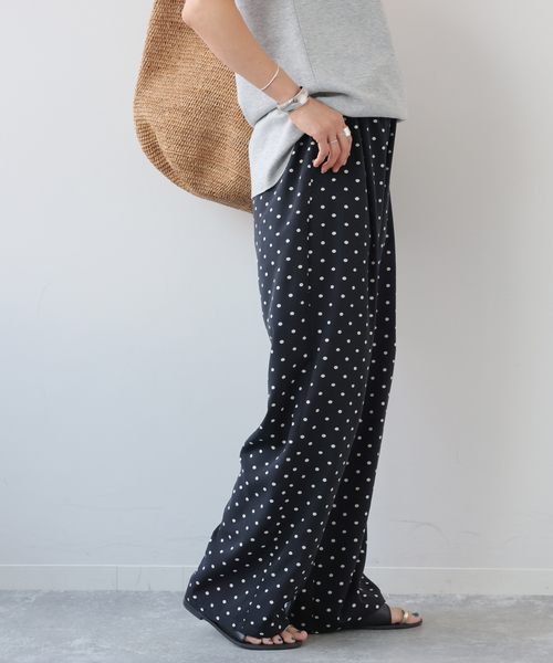 JOURNAL STANDARD relume（ジャーナルスタンダード　レリューム）の「《追加》ランダムドットイージーパンツ（その他パンツ・レディース・ブラック/ブラウン・FREE）」の8枚目の写真