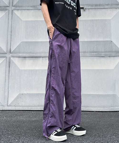 WESTBOY(ウエストボーイ)の「Y2K サイドジップ ナイロンワイドパンツ WO26S14PT12(その他パンツ・メンズ・パープル/ブラック/グレー・M/L/XL)」の8枚目の写真