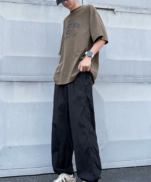 WESTBOY(ウエストボーイ)の「Y2K サイドジップ ナイロンワイドパンツ WO26S14PT12(その他パンツ・メンズ・パープル/ブラック/グレー・M/L/XL)」の5枚目の写真