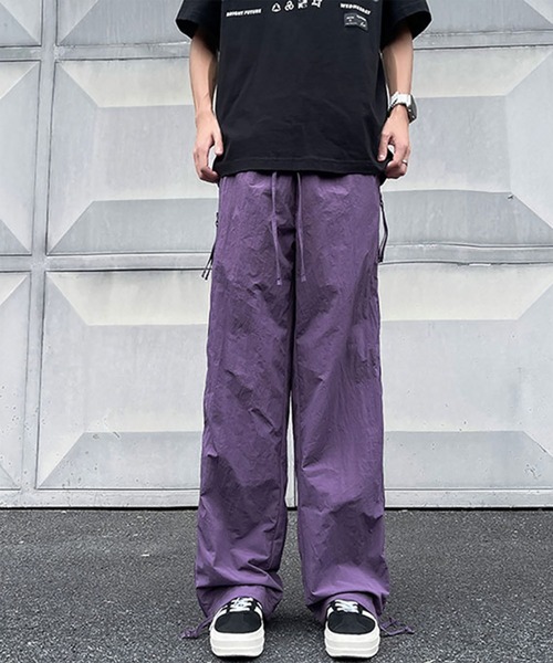 WESTBOY(ウエストボーイ)の「Y2K サイドジップ ナイロンワイドパンツ WO26S14PT12(その他パンツ・メンズ・パープル/ブラック/グレー・M/L/XL)」の9枚目の写真