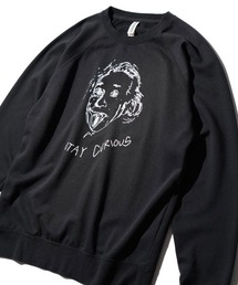 THRIFTY LOOK / スリフティールック "STAY CURIOUS" RAGLAN CREW SWEAT ライトウェイト スウェット