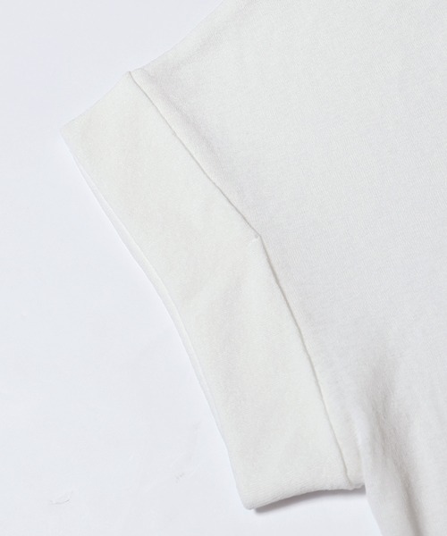 coca(coca)(コカ)の「シアージョーゼットロールアップスリーブトップス(Tシャツ/カットソー・レディース・ホワイト/ブラック・M/L/S)」の15枚目の写真