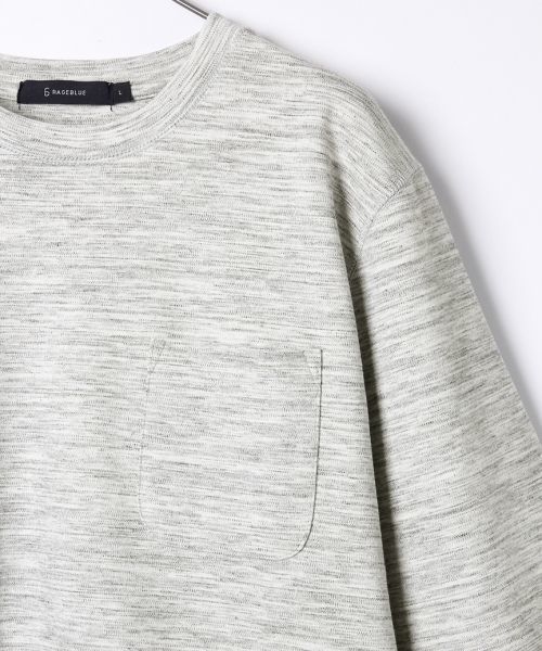 RAGEBLUE(レイジブルー)の「ポンチクルー長袖/713430(Tシャツ/カットソー・メンズ・ブラック/グレー・MEDIUM/LARGE)」の5枚目の写真