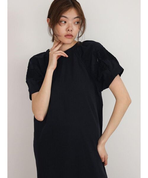 FIKA.（フィーカ）の「Cutwork lace sleeve  onepiece（ワンピース・レディース・オフホワイト/ブラック・MEDIUM）」の9枚目の写真