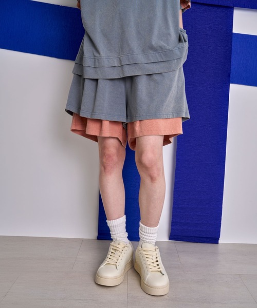 Nora Lily(ノラリリー)の「【Nora Lily】Bi-color Faded Layered Shorts(その他パンツ・メンズ・ライトグレー/ダークグレー/ライトブラウン・FREE)」の2枚目の写真