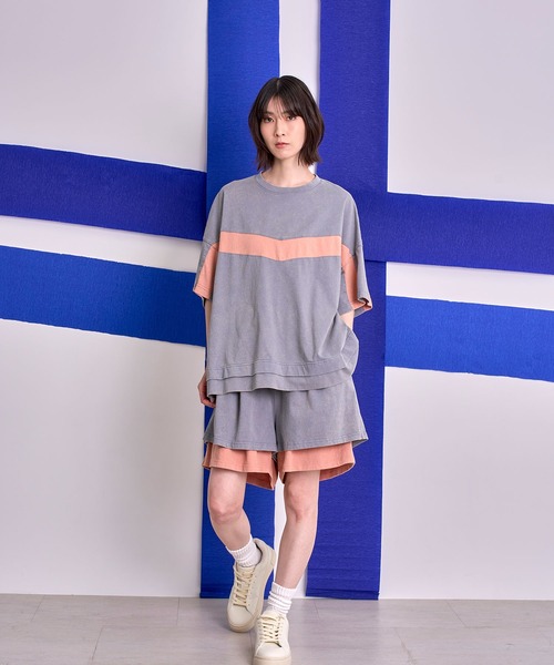 Nora Lily(ノラリリー)の「【Nora Lily】Bi-color Faded Layered Shorts(その他パンツ・メンズ・ライトグレー/ダークグレー/ライトブラウン・FREE)」の6枚目の写真