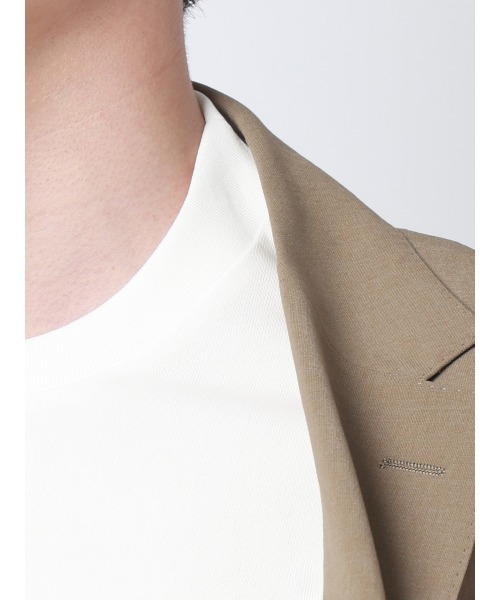 SUIT SQUARE(スーツスクエア)の「オフィT/Tシャツ/半袖/ウォッシャブル/形態安定/プレーティング天竺/無地(Tシャツ/カットソー・メンズ・ホワイト/グレー/ブラック/ブルー・S/L/M/3L/LL)」の6枚目の写真