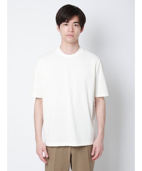 SUIT SQUARE(スーツスクエア)の「オフィT/Tシャツ/半袖/ウォッシャブル/形態安定/プレーティング天竺/無地(Tシャツ/カットソー・メンズ・ホワイト/グレー/ブラック/ブルー・S/L/M/3L/LL)」の11枚目の写真